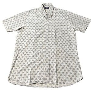 Maui Trading Company All Over Print Tan Hawaiian Summer Shirt Men’s Size M